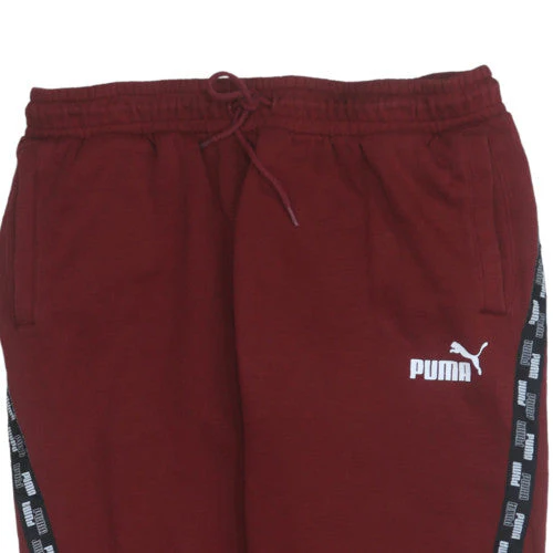 Puma Men’s Red XL Jogger Sweatpants with Logo Tape Sides - Image 6