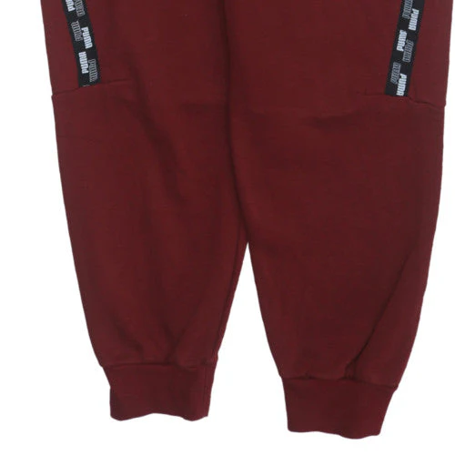 Puma Men’s Red XL Jogger Sweatpants with Logo Tape Sides - Image 7