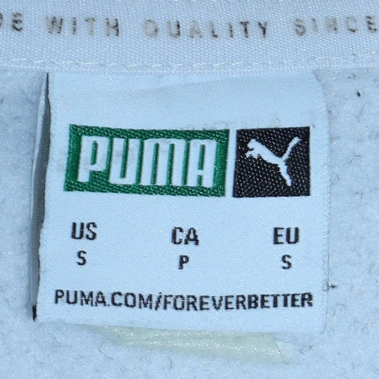 Puma Men’s White 1/4 Zip Sweatshirt Size S Sportswear Classic - Image 5