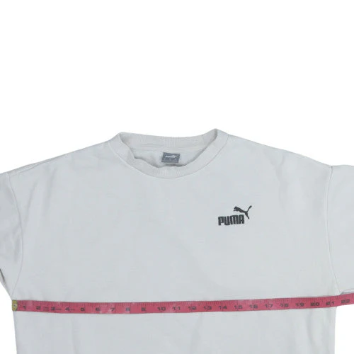 Puma Men’s White Crew Neck Pullover Sweatshirt Size S Regular Fit - Image 2