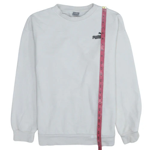 Puma Men’s White Crew Neck Pullover Sweatshirt Size S Regular Fit - Image 3