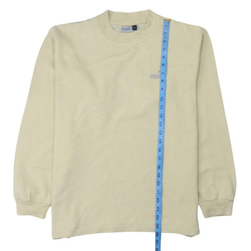 Puma Mens Beige Crew Neck Pullover Sweatshirt Size L - Image 3