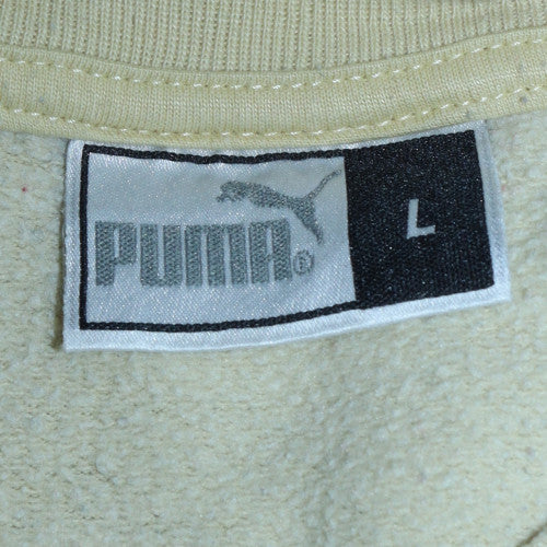 Puma Mens Beige Crew Neck Pullover Sweatshirt Size L - Image 6