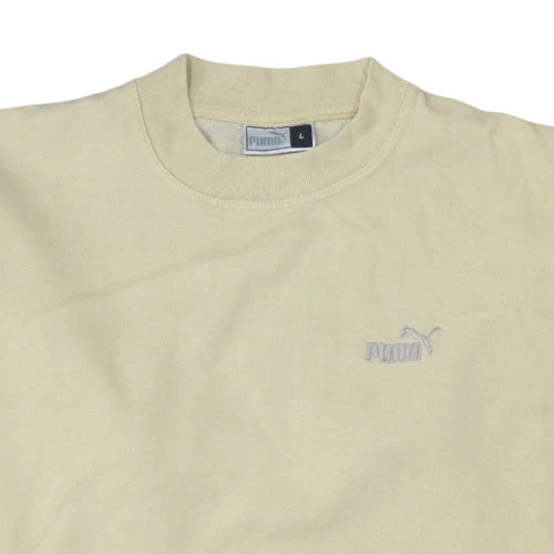 Puma Mens Beige Crew Neck Pullover Sweatshirt Size L - Image 7