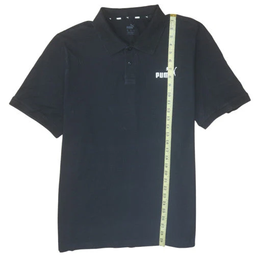 Puma Mens Black Cotton Polo Shirt Size L Regular Fit - Image 3