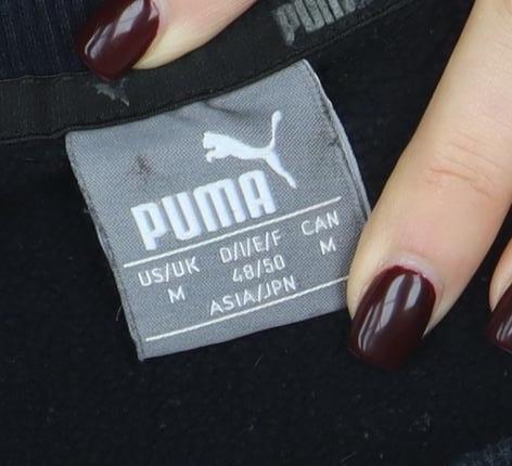 Puma Men's Black Crew Neck Logo Pullover Sweatshirt Size M - Image 4