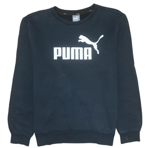 Puma Mens Black Crew Neck Pullover Sweatshirt Size L