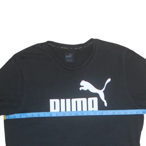 Puma Men's Black Crew Neck Short Sleeve Logo T-Shirt XXL - Image 3