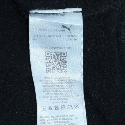Puma Men's Black Crew Neck Sweatshirt M Graphic Logo Classic Fit - Image 5
