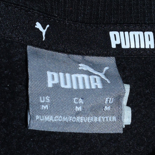Puma Men's Black Crew Neck Sweatshirt M Graphic Logo Classic Fit - Image 6
