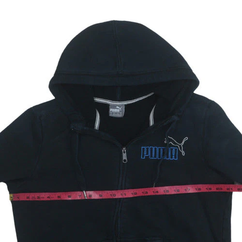 Puma Men's Black Full Zip Hoodie M Sportswear Fleece Sweatshirt - Image 2
