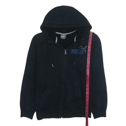 Puma Men's Black Full Zip Hoodie M Sportswear Fleece Sweatshirt - Image 3