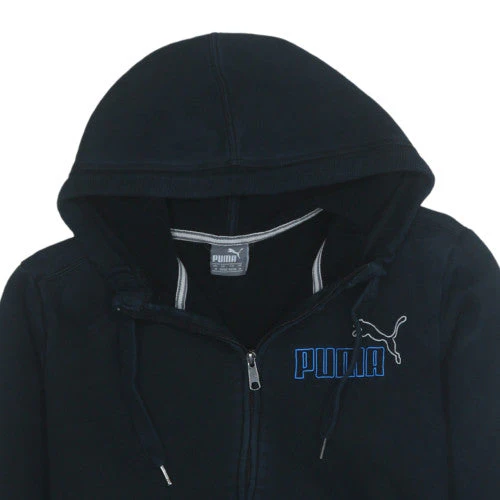 Puma Men's Black Full Zip Hoodie M Sportswear Fleece Sweatshirt - Image 7