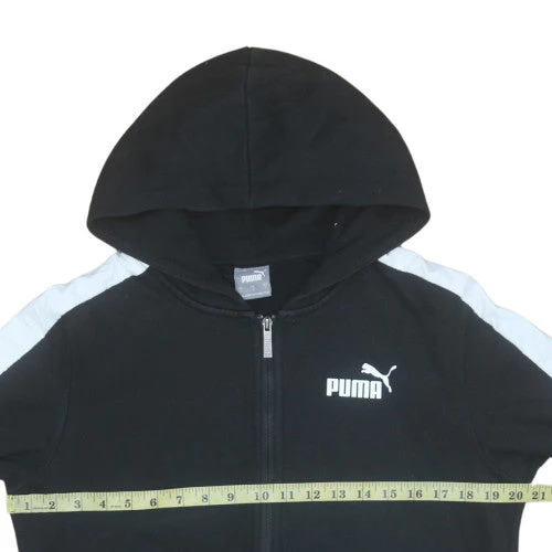 Puma Men's Black Full Zip Hoodie Size S Sportswear Cotton Blend - Image 2