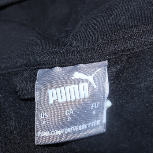 Puma Men's Black Full Zip Hoodie Size S Sportswear Cotton Blend - Image 5