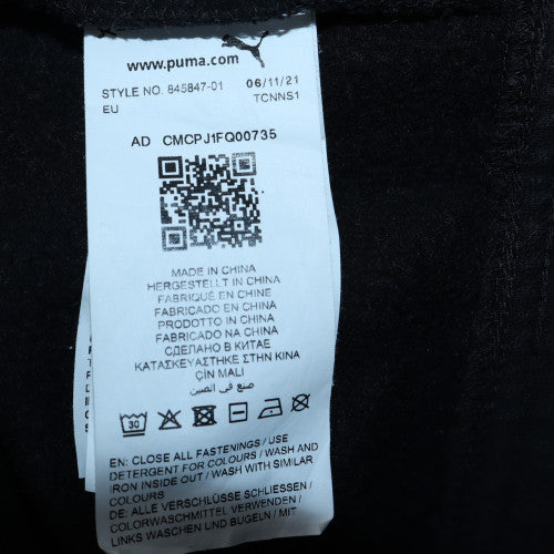 Puma Men's Black Full Zip Hoodie Size S Sportswear Cotton Blend - Image 6
