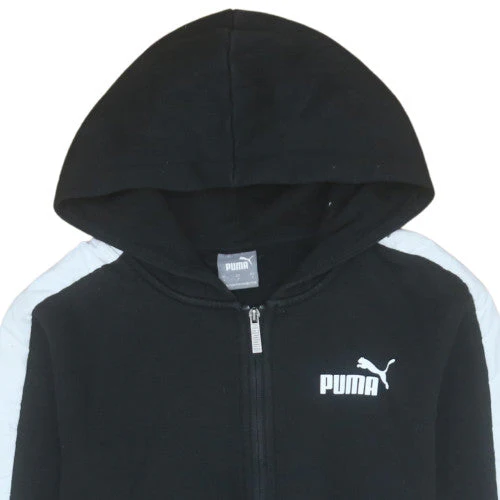 Puma Men's Black Full Zip Hoodie Size S Sportswear Cotton Blend - Image 8