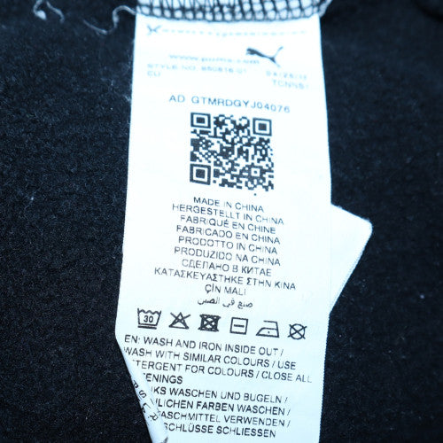 Puma Men's Black Full Zip Hoodie Sweatshirt S Fleece Logo Sportswear - Image 6