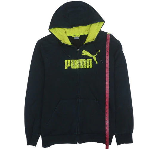 Puma Men's Black Full Zip Hoodie XL - Graphic Print Cotton Blend - Image 2