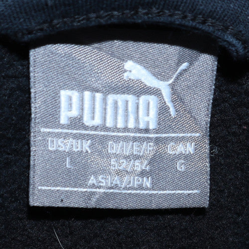 Puma Men's Black Full Zip Sweatshirt L Cotton Blend Casual - Image 5