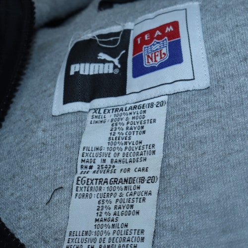 Puma Mens Black Hooded Sleeveless Jacket XL Nylon Lined Panthers NFL - Image 5