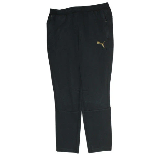 Puma Men's Black Jogger Sweatpants L Elastic Waist Pockets Sportswear