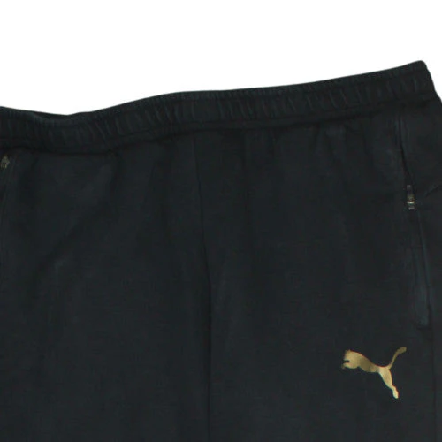 Puma Men's Black Jogger Sweatpants L Elastic Waist Pockets Sportswear - Image 7