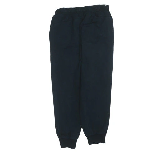 Puma Men's Black Jogger Sweatpants L Fleece Activewear Trousers - Image 4
