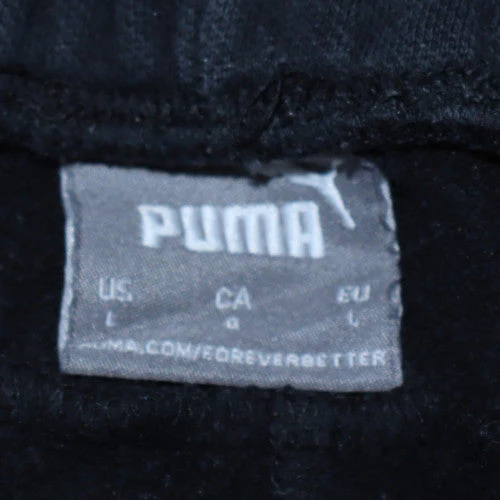 Puma Men's Black Jogger Sweatpants L Fleece Activewear Trousers - Image 5