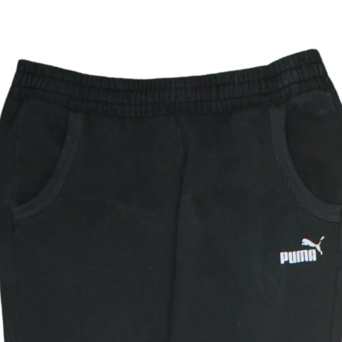 Puma Men's Black Jogger Sweatpants S Regular Fit Fleece Trousers - Image 6