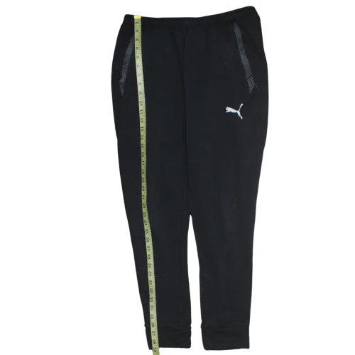 Puma Men's Black Jogger Trousers L Regular Fit Fleece Activewear - Image 2