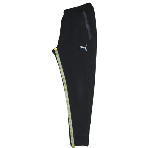 Puma Men's Black Jogger Trousers L Regular Fit Fleece Activewear - Image 3