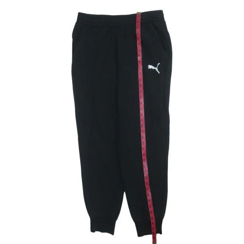 Puma Men's Black Joggers L Fleece Tapered Sweatpants - Image 3