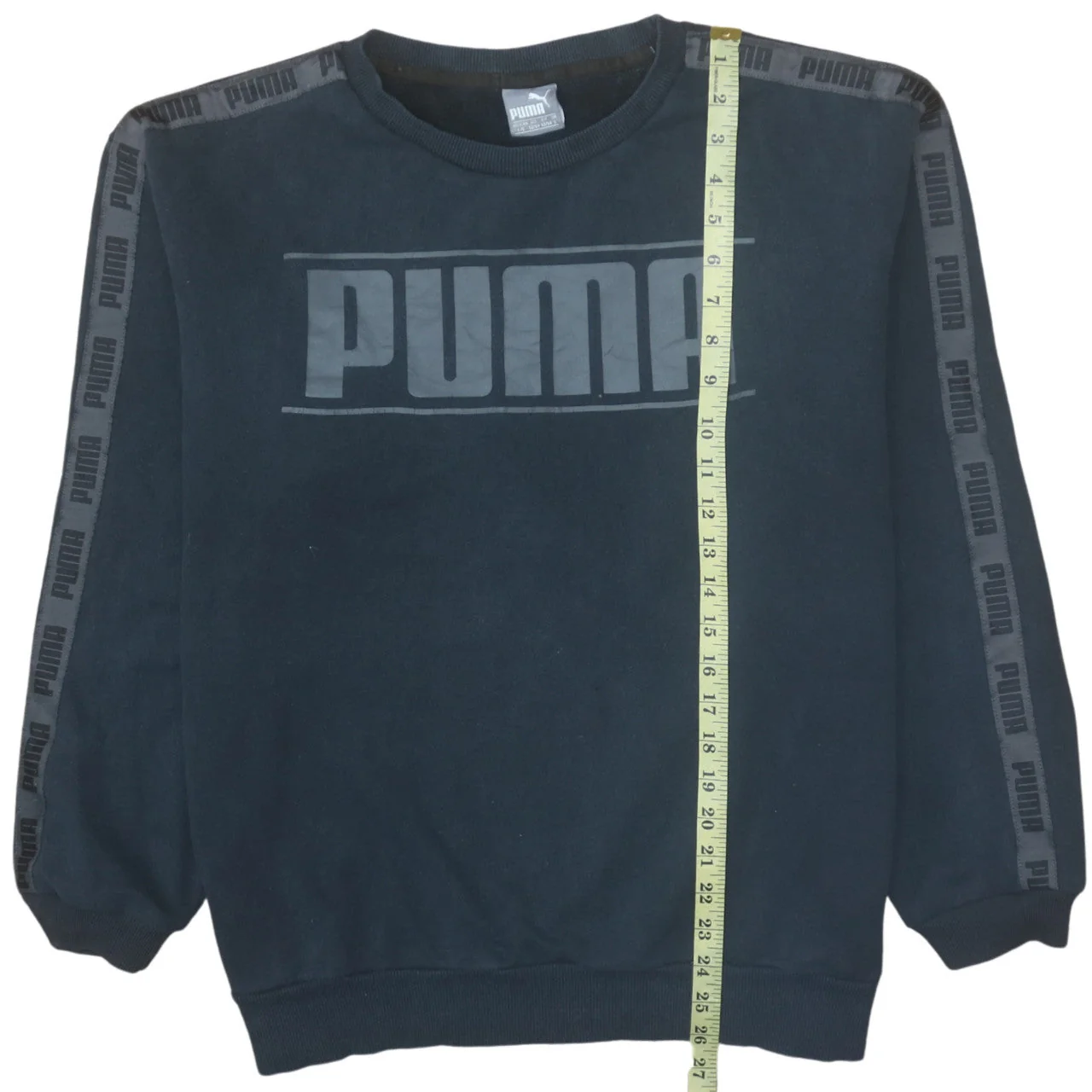 Puma Men's Black Logo Pullover Sweatshirt Size L - Image 3