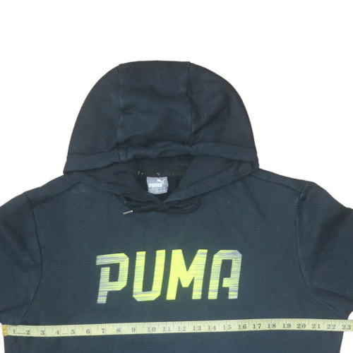Puma Men's Black M Pullover Hoodie with Logo Print - Image 2