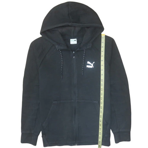 Puma Men's Black Medium Full Zip Hoodie with Logo - Image 3