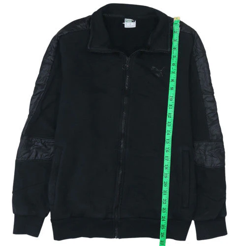 Puma Men's Black Medium Track Jacket Cotton Blend Full Zip - Image 2