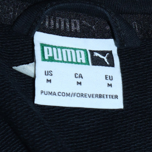 Puma Men's Black Medium Track Jacket Cotton Blend Full Zip - Image 5