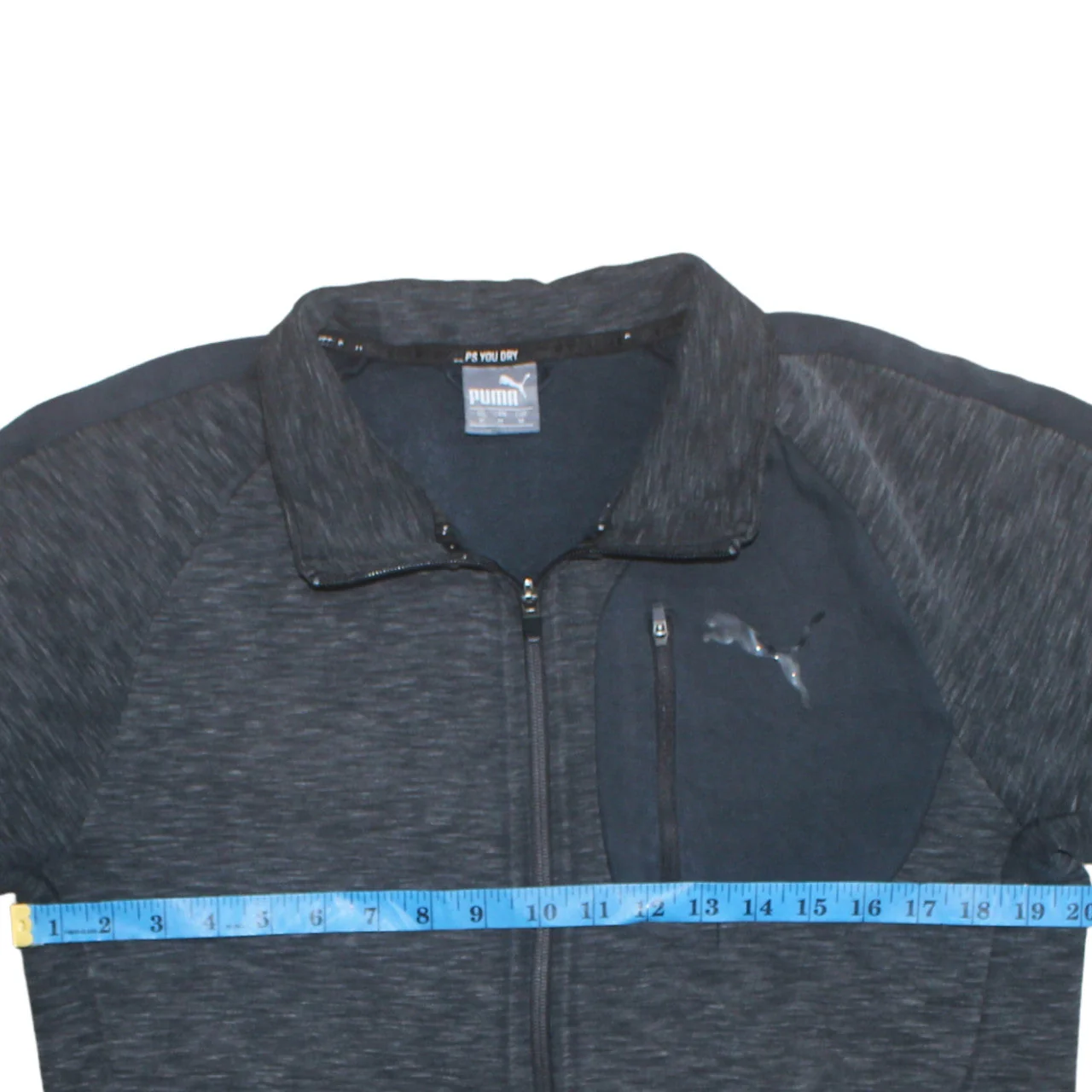 Puma Men's Black Medium Track Jacket Full Zip Polyester Sportswear - Image 3