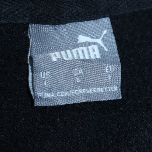 Puma Men's Black Pullover Hoodie L Fleece Regular Fit Sportswear - Image 5