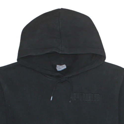 Puma Men's Black Pullover Hoodie L Regular Fit Fleece Sweatshirt - Image 7