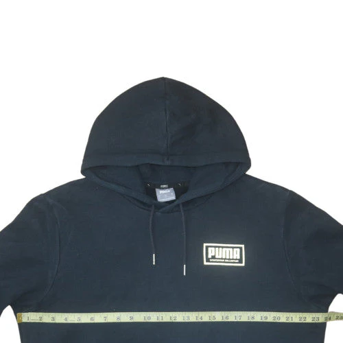 Puma Men's Black Pullover Hoodie L Sports Fleece Sweatshirt - Image 3