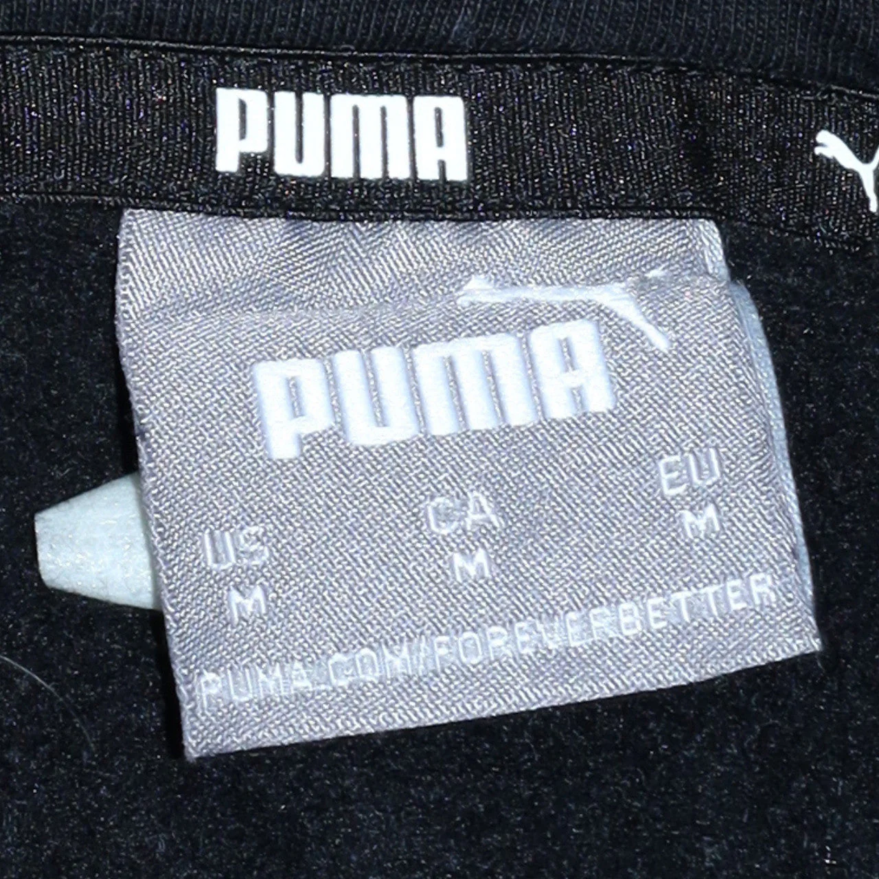 Puma Men's Black Pullover Hoodie M Graphic Logo Fleece Sweatshirt - Image 5