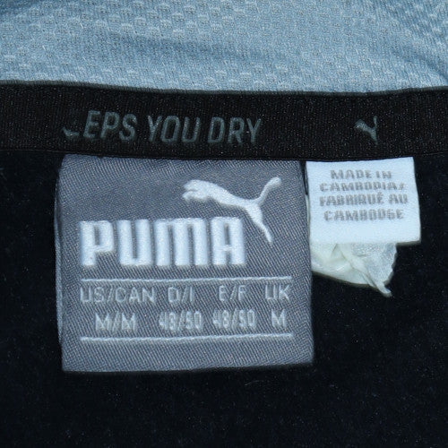 Puma Mens Black Pullover Hoodie M Graphic Logo Sportswear - Image 5