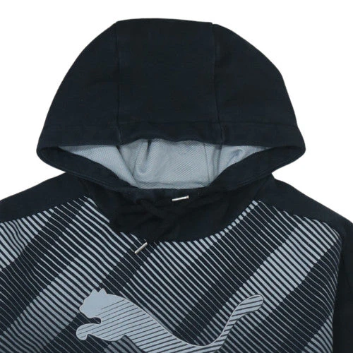Puma Mens Black Pullover Hoodie M Graphic Logo Sportswear - Image 6