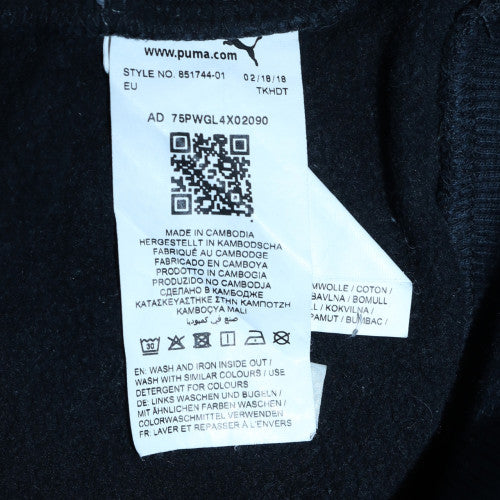 Puma Mens Black Pullover Hoodie Regular Fit Size M Sports Fleece - Image 6