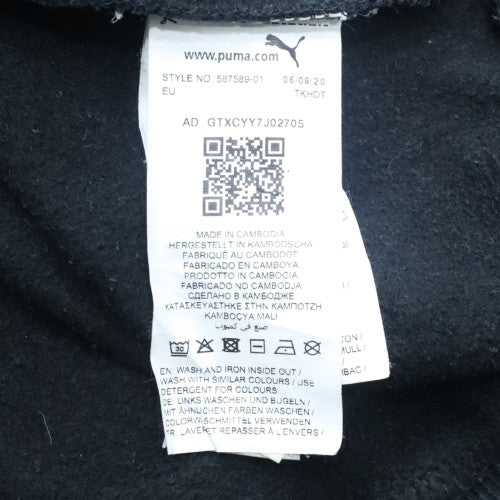 Puma Men's Black Pullover Hoodie Size L Graphic Fleece Sweatshirt - Image 5