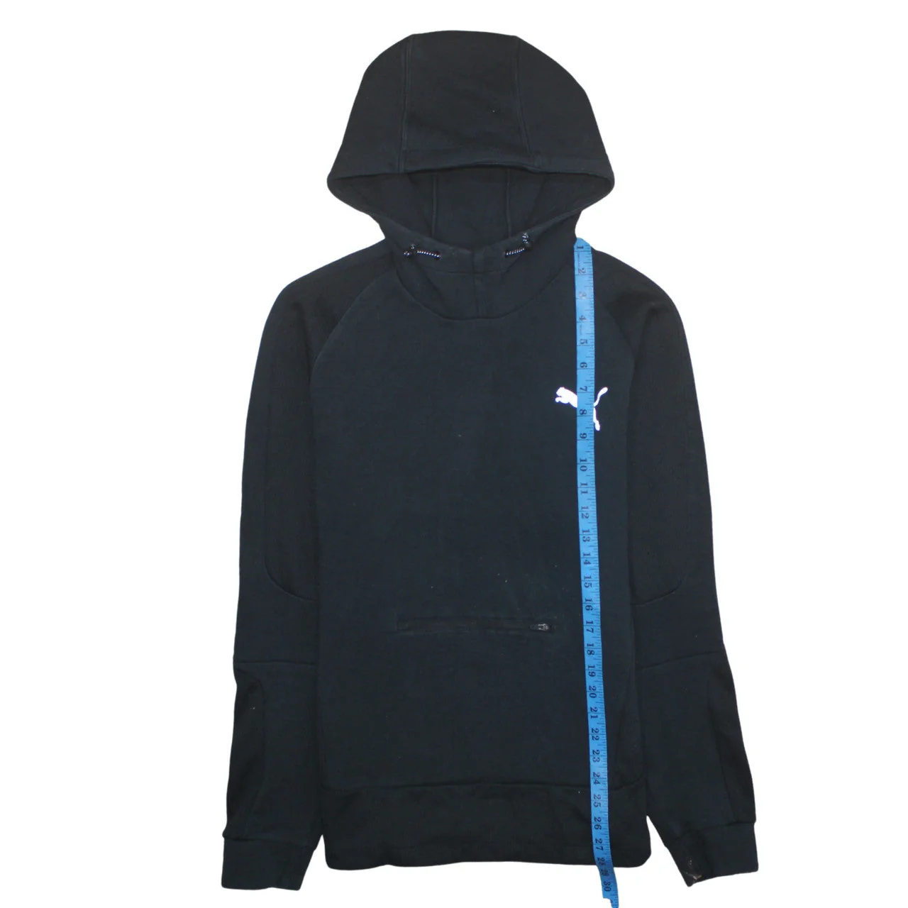 Puma Mens Black Pullover Hoodie Size L Sports Fleece Sweatshirt - Image 2