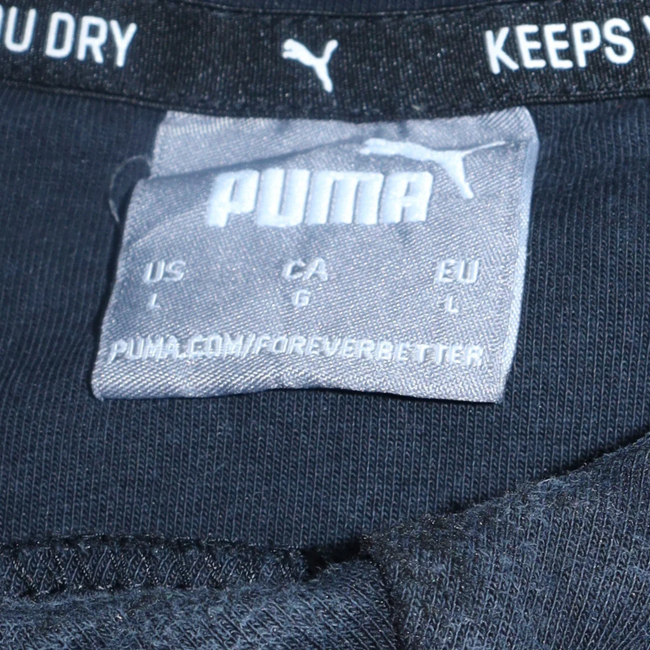 Puma Mens Black Pullover Hoodie Size L Sports Fleece Sweatshirt - Image 6