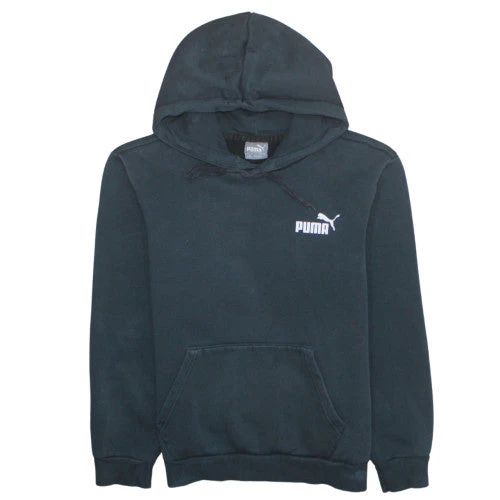 Puma Men's Black Pullover Hoodie Size S Fleece Sportswear